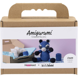 977875 Creativ Company Amigurumi hobbyset, Wasbeer, zwart, blauw