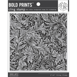 697239 Hero Arts Cling Stamp 6"X6" Acanthus Bold Prints