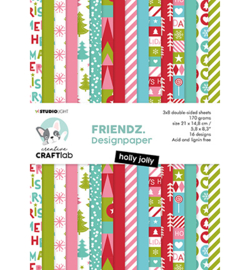 CCL-FR-PP57 Paperpad Holly jolly Friendz nr.79