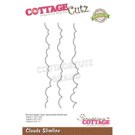 CCB077 CottageCutz Slimline Dies Clouds 9.5" To .7"