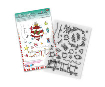 PD8081 Polkadoodles Baubles & Banners Christmas Clear Stamps