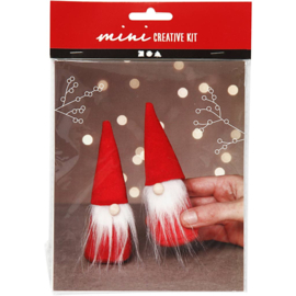977401 Creativ Company Creative mini kit, kerstkabouter, 12 cm, rood