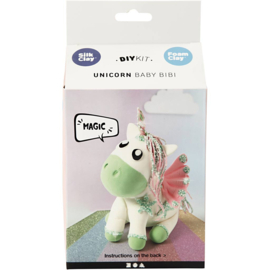 100750 Silk Clay Funny Friends, unicorn, groen