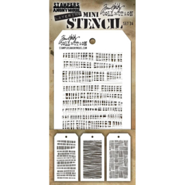 MTS 34 Tim Holtz Mini Layered Stencil Set #34