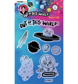 ABM-OOTW-STAMP71 - ABM Clear Stamp Space Cats Out Of This World nr.71