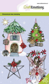 130501/0102 CraftEmotions clearstamps A6 - Fairy house GB Dimensional stamp
