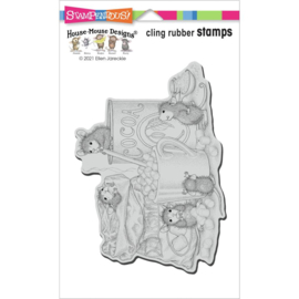 HMCR152 Stampendous House Mouse Cling Stamp Marshmallow Mice