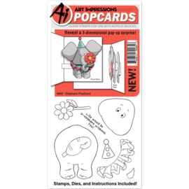 484471 Art Impressions PopCard Elephant