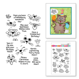 692205 Stampendous Clear Stamps Kitty Hugs Faces And Sentiments