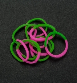 45059 - Band-it - Elastieken Pink/Green 600pcs