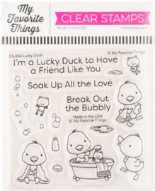 CS553 My Favorite Things Clearly Sentimental Stamps Lucky Duck 4"X4"