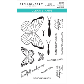 STP081 Spellbinders Clear Stamp Set By Butterfly Sentiments by Bibi Cameron