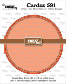 CLCZ591 Crealies Cardzz Dubbele ronde kaart