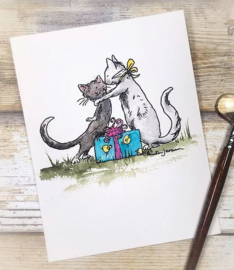 C3AJ549 Colorado Craft Company Clear Stamps Whisker Kisses-By Anita Jeram 4"X6"