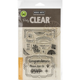 573287 Hero Arts Clear Stamps 4"X6" Deco Celebration