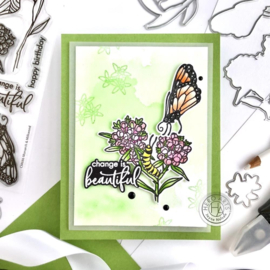 686163 Hero Arts Clear Stamps Monarch & Milkweed 4"X6"