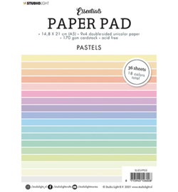 SL-ES-PP05 StudioLight Paper Pad Double sided Unicolor Pastels Essentials nr.5