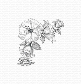 BG-124 My Favorite Things Corner Blooms Rubber Stamp