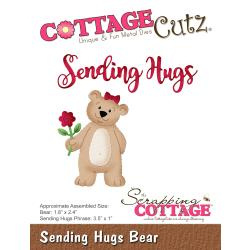 322025 CottageCutz Die Sending Hugs, Bear 1" To 3.5"