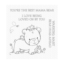 RAM002 My Favorite Things Clear Stamps Many Bear Hugs Ahead 4"X4"