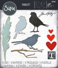 666566 Sizzix Thinlits Die by Tim Holtz Vault Lovebirds