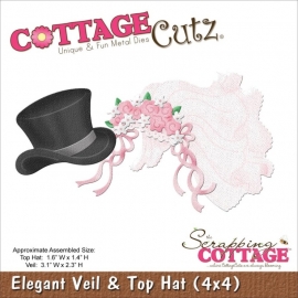 4X4573 CottageCutz Veil & Top Hat