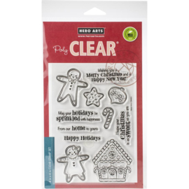 613684 Hero Arts Clear Stamps Christmas Gingerbread Cookies 4"X6"