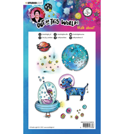 ABM-OOTW-STAMP69 - ABM Clear Stamp Walk-about Out Of This World nr.69