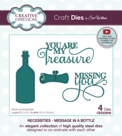 CED23049 Creative Expressions Sue Wilson Craft Die Necessities Message In A Bottle