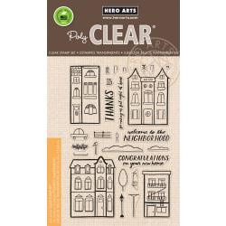 HA-CM238 Hero Arts Clear Stamps Welcome Neighbor 4"X6"