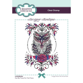 UMSDB084 Creative Expressions clear stempel set Owl be there for twit twoo A6