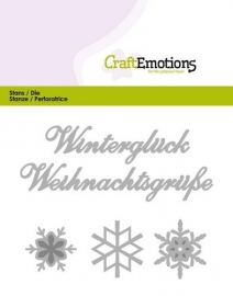 115633/0407 CraftEmotions Die Text - Winterglück (DE) Card 11x9cm