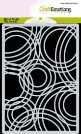 185070/0301 CraftEmotions Mask stencil achtergrond Triple cirkels A6