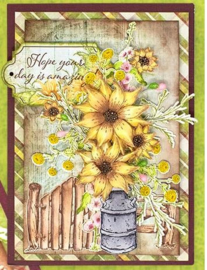 HCPC3927 Heartfelt Creations Cling Rubber Stamp Set Barnyard Accents