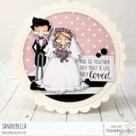 653979 Stamping Bella Cling Stamps Oddball Bride & Groom