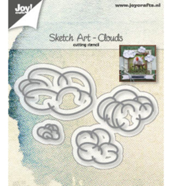 6002/1244 Snijstencils Sketch Art Wolken