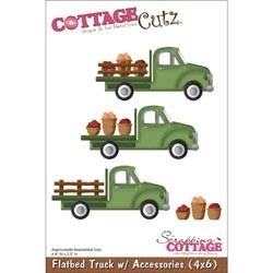 499983 CottageCutz Die Flatbed Truck With Accessories