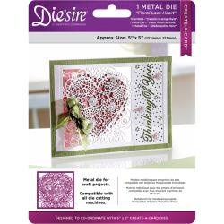 375992 Die'ssire Create-A-Card Interchangeable Die Floral Lace, 5"X5"