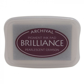 BR1-62 Brilliance ink pad pearl crimson