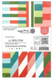 642408 Waffle Flower Single-Sided Paper Christmas Stripes 5.5"X8.5"