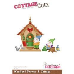 540411 CottageCutz Die Woodland Gnomes & Cottage 2.9"X3.5"