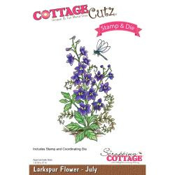 303464 CottageCutz Stamp & Die Set Larkspur - July