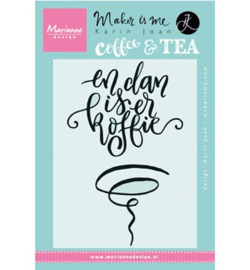 KJ1711 Marianne Design stempel Quote En dan is er koffie