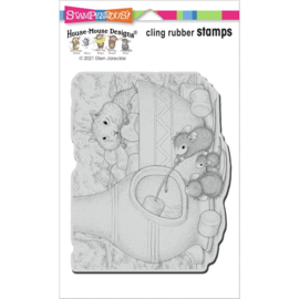 HMCR151 Stampendous House Mouse Cling Stamp Chiminea Roast