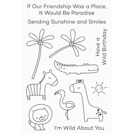 CS650 My Favorite Things Clear Stamps Paradise Pals 4"X6"