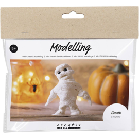 977719 Creativ Company Mini Hobbyset Boetseren, Mummie, wit