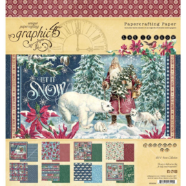 G4502322 Graphic 45 Double-Sided Paper Pad Let It Snow 8"X8" 24/Pkg