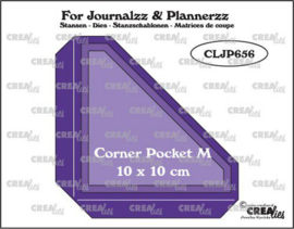 CLJP656 Crealies Journalzz & Pl Pocket Corner M