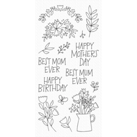 CS470 My Favorite Things Clear Stamps 4"X8" Mother's Day Bouquet
