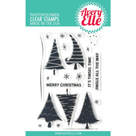 541778 Avery Elle Clear Stamp Set Quirky Christmas 4"X6"